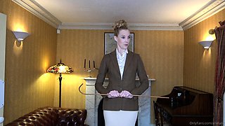 Naughty blonde femdom fetish hottie rams ass with strapon