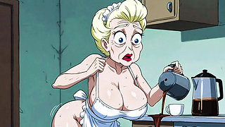 Ai Matures in Kitchens with Big Tits