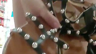 After a Great Workout Your Stepsister Tries on Shoes in a Store Showing You Dirty Feet and Panties
