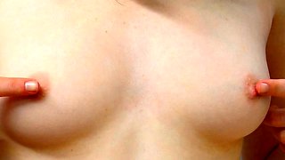Small titted teen masturbates gash
