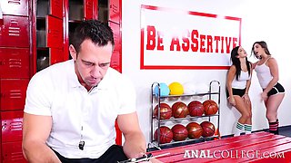 Abella teams up with keisha to convince the coach for a spot on the volleyball team