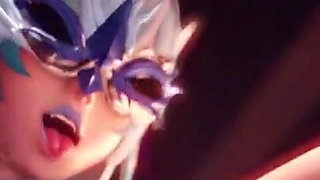 Genshin Impact Eula - Dancing at a Party in Mondstadt Night Club Striptease - Micro Bikini