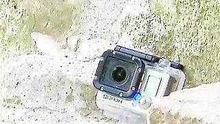 Sexy skinny teen Andrea gets fucked hard outdoors by cameraman