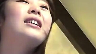 Cute Japanese babe sucking and fucking