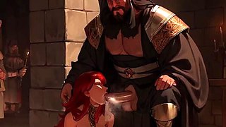 Big Busty White Women Take Huge BBC in Public - Medieval Toon Gangbang