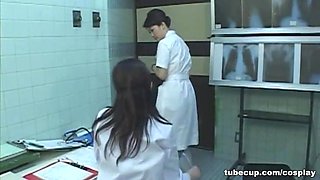 Cosplay Porn: Asians Nurses Cosplay Japanese MILF Nurse Fucked Doctors Office part 1