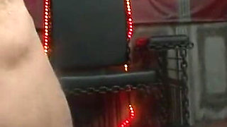 Humiliating cock squeezing