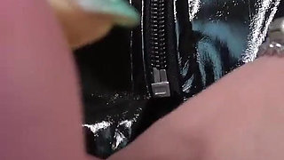 A Jerk-off Instruction with the Strap-on