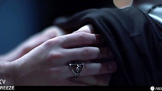 Russian Redhead Nun Used in Freeze Time Fuck - Hot Blasfemy Real Life Doll Sex with Sata Jones