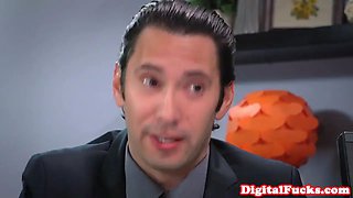 Busty teen babe pussyfucked at fancy fest