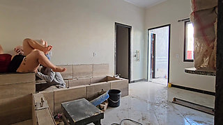 The Construction Worker Was Very Pleased When He Received a Visit From His Bosses at the Construction Site.