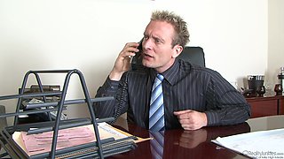 Workplace Blonde Seduction with Carolyn Reese's Hot Charm