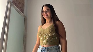 Rcg, missionary creampie, skinny brunette
