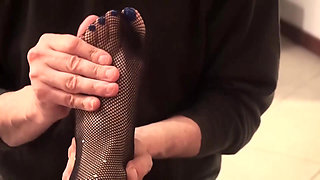 Foot massage by a slave