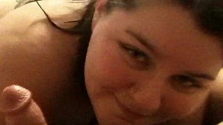 Wife having fun sucking my dick