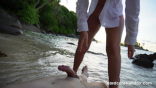 Beachside Tease with Candice Demellza