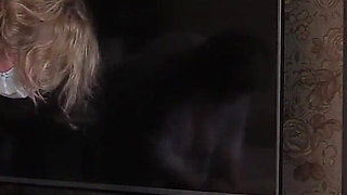 A Mature Wife with a Big Ass in White Panties in Everyday Life, Behind the Scenes. a Home Camera Watches This Plump MILF.