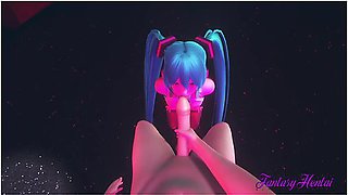 Vocaloid Hentai - Pov Miku Blowjob In A Striptease Club - Hatsune Miku