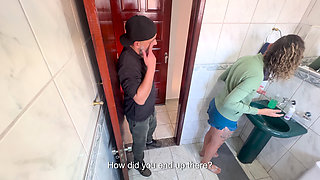 A Rubs Against His Step-sister in the Bathroom
