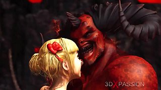 Inferno: Devil's Rough Doggystyle Fuck with Shaved Virgin Girl