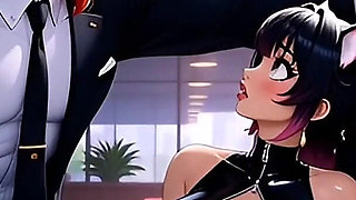 Pussygirl Wants Love and Sex. Hentai Anime Cartoon. Ai Animation