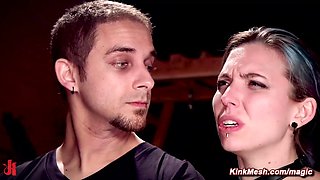Suspension and lezdom screw at BDSM group hardcore swinger party