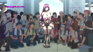 Brunette Milf Public vibrator hentai animation