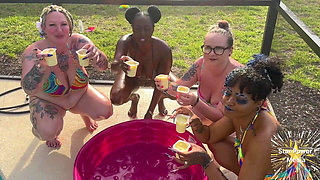 Creamy Custard Playtime: Savanna, Giana, Bleu & Livie Get Messy