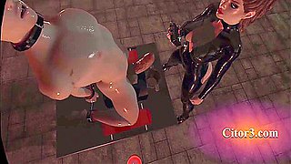 3d Vr Game Recording Sfm Latex Big Tits Mistress Milks Slave On Sybian With Lots Of Precum With Pov With Vr Porn