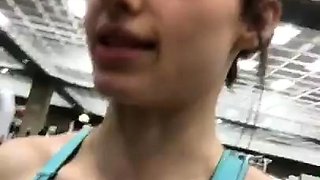 Big boob brunette masturbates on webcam