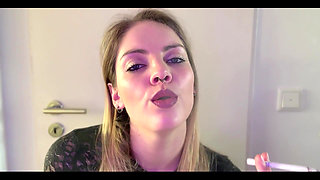 Close up Smoking in Black Lace