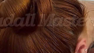 I Fucked the Redhead with the Pink Pussy in Silence in the Living Room so Friends Wouldn't Hear