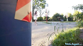 Public Agent featuring Ara Mix's blowjob sex