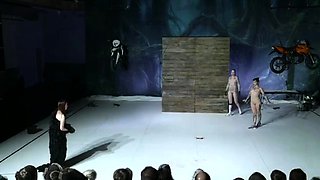 Naked on stage
