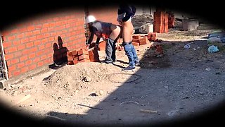 Latina Babe Nataly Fucked at Construction Site Security Cam