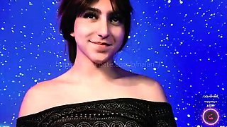 Shemale tranny enjoying solo masturbation