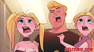 Hot Blonde Trapped in Elevator - Pervert Anime Sex Fuck