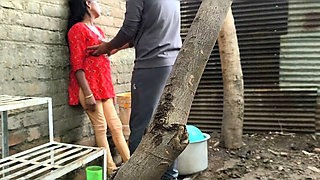 Desi Indian Bhabhi Outdoor Fuck - Horny Village Aunty Gets Doggystyle in Jungle