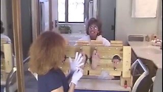 Mature Lady gets a ticklish pedicure - Tickling Paradise
