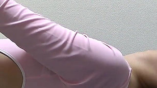 Wedgie Thong Leotard Girl Exercise Room, Slender and Nice Ass Cute Girl Living in a Girl Only Apartment in Japan