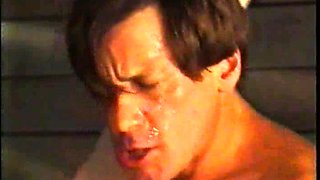 Blonde blowjob adoring skank facialized after hardcore fun