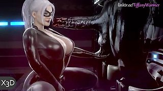 Vigilante Vixens - TiffanyWarmer Takes Big Cock Anal & Creampie in Hardcore 3D Parody