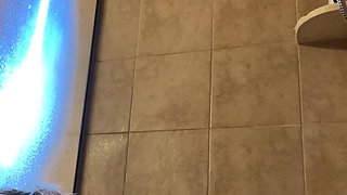 Backing My Ass up on BBC Dildo in Shower