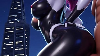 Super-powered backshots compilation pt 1. AI generated