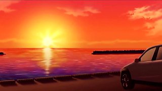 Going to the waterfront, the anime couple consumate their love