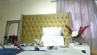 African BBW Stripteasing and Masturbating
