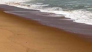 A Busty Blonde Is Walking and Sunbathing Naked