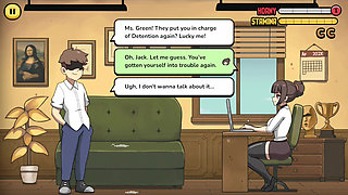 Hentai Game - Problematic Student - Detention LVL 1 - - Erotic Teacher