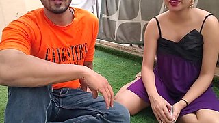 Desi Bhabhi Fucks Hard - Outdoor Card Game Turns Sexy - Hindi Dirty Talk