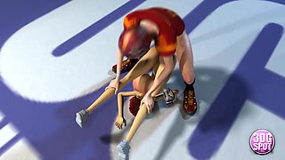 3DGSPOT - Nubile Stunners Gets Porked Rigid In Locker Bedroom By Football Players PART two! THREE DIMENSIONAL Animation!